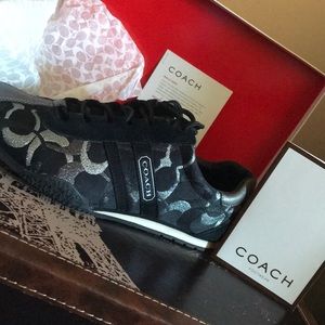 Coach Kate Silver Stitched Sneaker